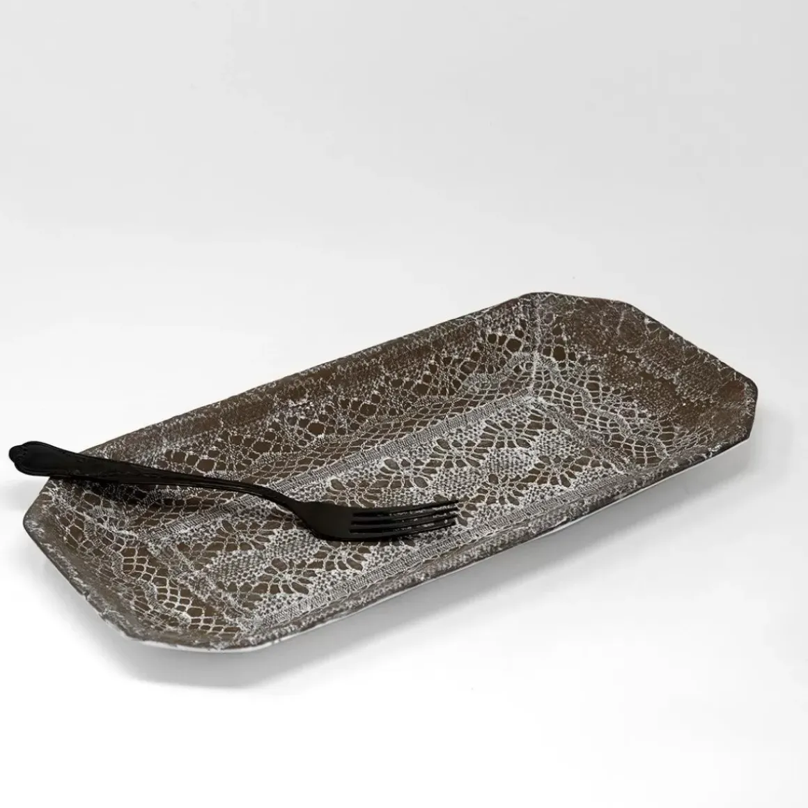 Dentelle Raw Clay Finish Platter