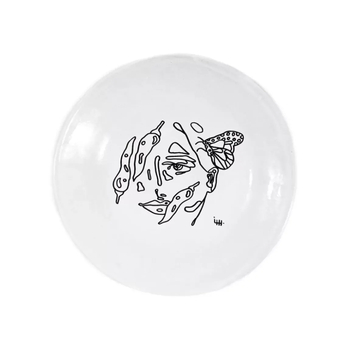 Piment Et Papillon Plate